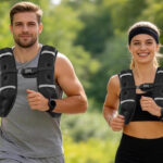 Two People Wearing Weighted Vests while Jogging