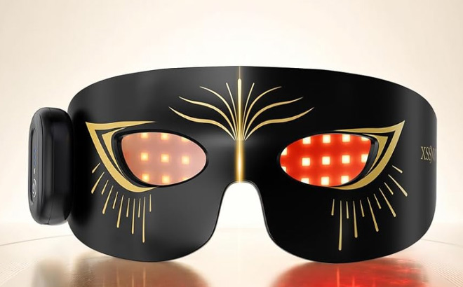 Under Eye Red Light Therapy Mask on Table