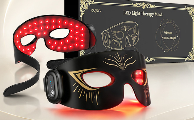 Under Eye Red Light Therapy Mask on the Table