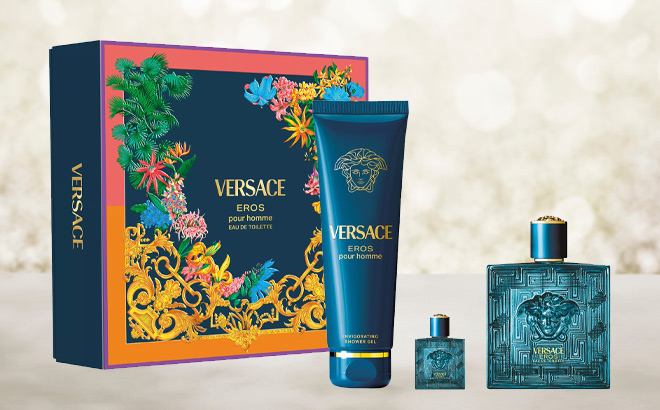 Versace 3 Piece Eros EDT Set Versace 3 Piece Eros EDT Set