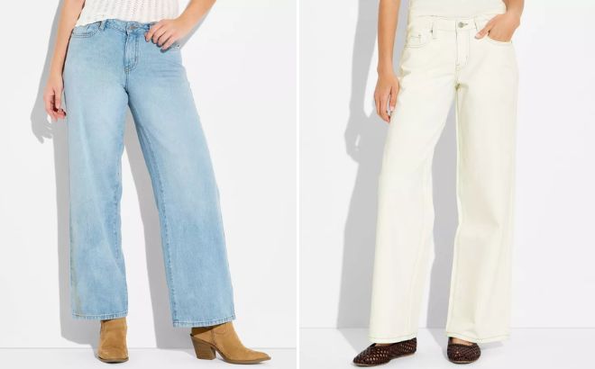 Wild Fable Womens Low Rise Baggy Curvy Jeans and Womens Low Rise Baggy Leg Jeans