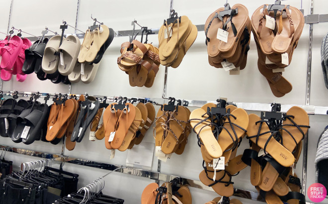 Womens Sandals in a Store