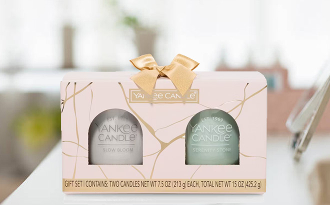 Yankee Candle Little Luxuries Candle Duo Set on a Table