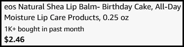 eos Natural Shea Birthday Cake Lip Balm Checkout eos Natural Shea Birthday Cake Lip Balm Checkout