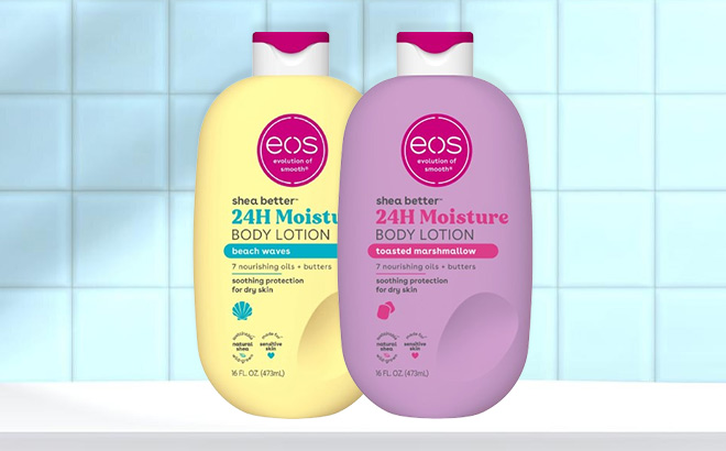 eos Shea Butter Body Lotions on the Table
