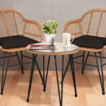 2 Person Patio Conversation Set with Cushions