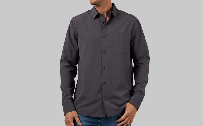 32 Degrees Mens Casual Long Sleeve Dress Shirt 32 Degrees Mens Casual Long Sleeve Dress Shirt