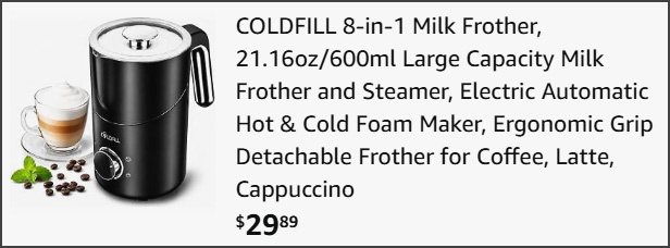 8 in 1 Milk Frother at Checkout