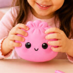 A Girl Holding a Dumpling Squishy