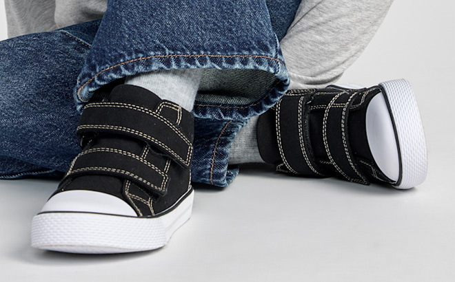 A Kid Wear The Childrens Place Toddler Boys Mid Top Sneakers