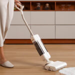 A Person Using the DREAME FloorX 110 Plus Cordless Wet Dry Mop