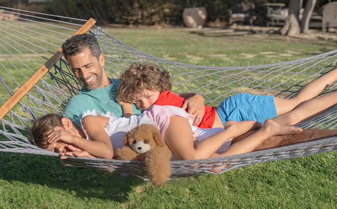 ANAGOO 2 Person Handwoven Rope Hammock