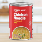 Amazon Fresh Chicken Noodle Condensed Soup on a Table