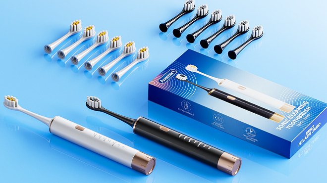 Aneebart Sonic 2 Pack Electric Toothbrush Aneebart Sonic 2 Pack Electric Toothbrush