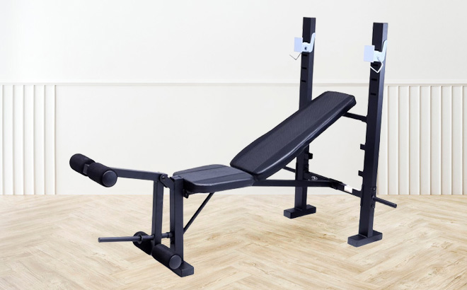 Athletic Works Standard Bench Rack Combo in the Room Athletic Works Standard Bench Rack Combo in the Room