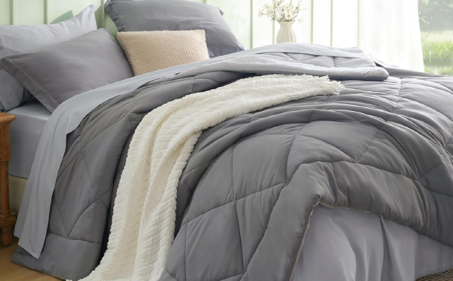 Bedsure Queen 7 Piece Comforter Set