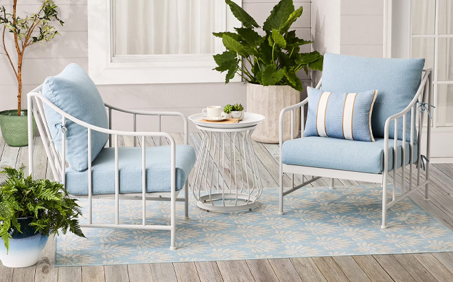Better Homes and Gardens 3 Piece Metal Outdoor Chat Set Better Homes and Gardens 3 Piece Metal Outdoor Chat Set