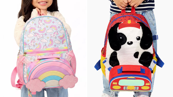Biz Bean Toddler Rainbow Bow Backpacks Lunch Bags