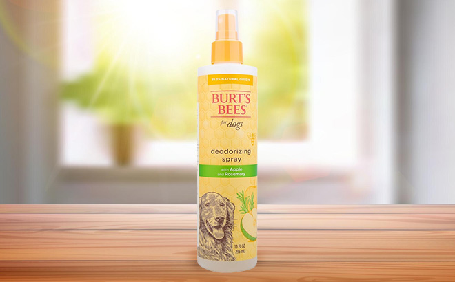 Burts Bees Deodorizing Spray for Dogs on the Table