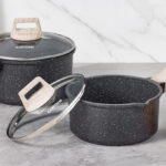 Carote 6 Piece Nonstick Saucepan Set on the Table