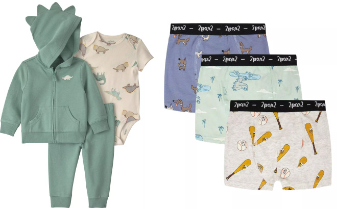Carters Baby Boys Dinosaur French Terry Layering 3 Piece Set Carters Baby Boys Dinosaur French Terry Layering 3 Piece Set