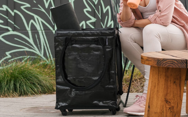 CleverMade 62L Collapsible Rolling Tote Cart CleverMade 62L Collapsible Rolling Tote Cart