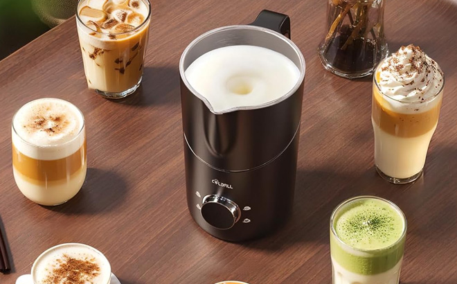 Coldfill 8 in 1 Milk Frother on the Table