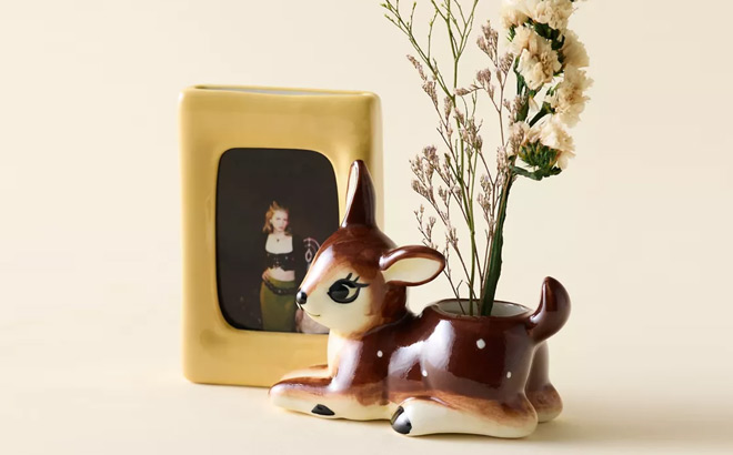 Deer Instax Mini Ceramic Picture Frame Vase Deer Instax Mini Ceramic Picture Frame Vase