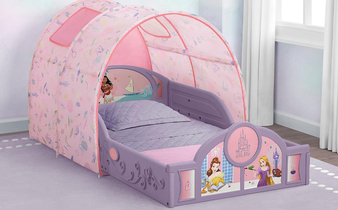 Delta Children Disney Princess Sleep and Play Toddler Bed with Tent Delta Children Disney Princess Sleep and Play Toddler Bed with Tent