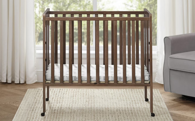Delta Children Lee Portable Folding Mini Crib with Mattress