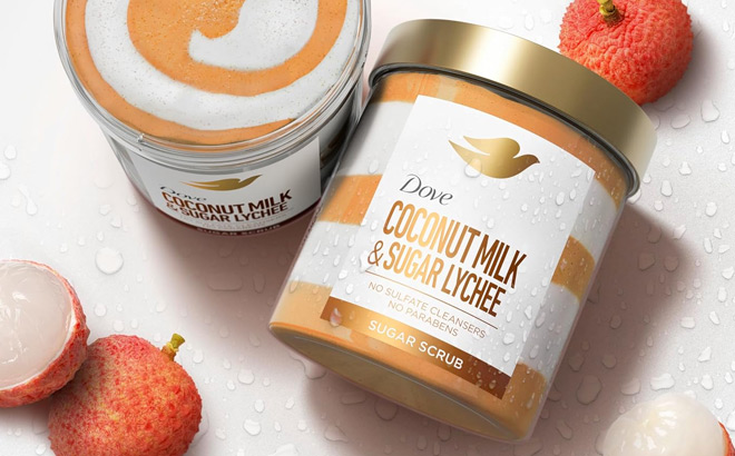 Dove Coconut and Lychee Sugar Body Scrub