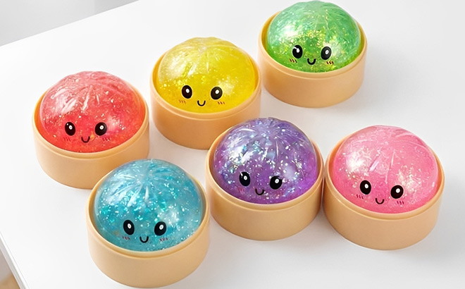 Dumpling Glowing Dumplings Squishies on the Table