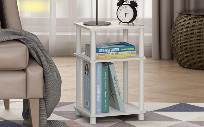 Furrino White End Table
