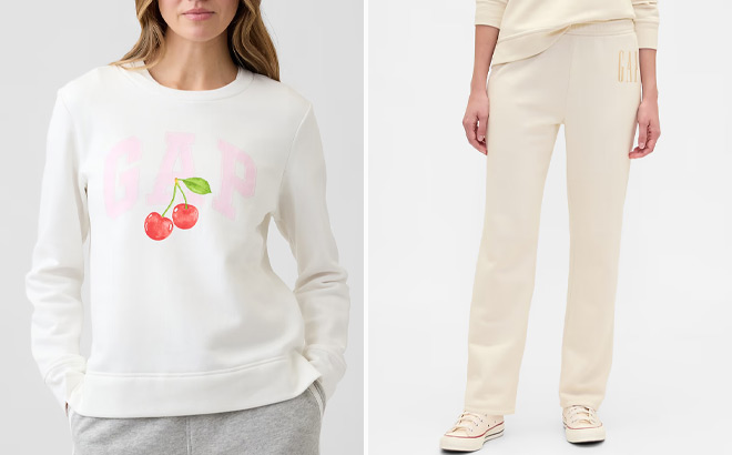GAP Factory Womens Relaxed Gap Logo Sweatshirt GAP Factory Womens Relaxed Gap Logo Sweatshirt