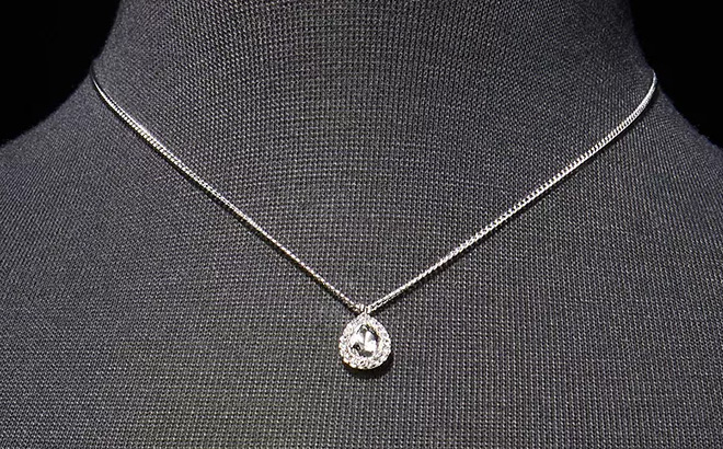 Givenchy Crystal Pear Shape Pendant Necklace