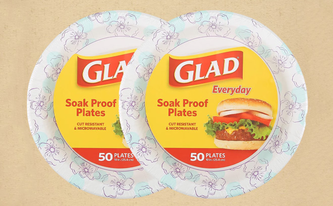 Glad Everyday 50 Count Round Paper Plate 2 Pack