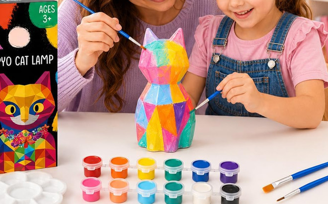 Goodyking Paint Your Own Cat Lamp Kit