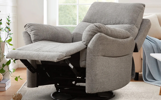 Hawn Wide Swivel and Rocker Manual Recliner Chair Hawn Wide Swivel and Rocker Manual Recliner Chair