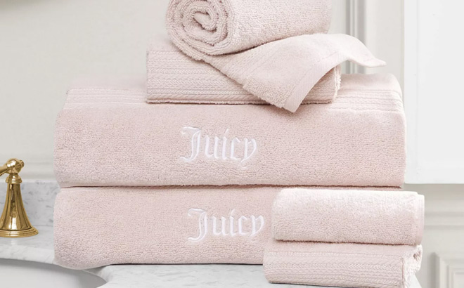 Juicy Couture Alyssa Cotton 6 Piece Bath Towel Set Juicy Couture Alyssa Cotton 6 Piece Bath Towel Set
