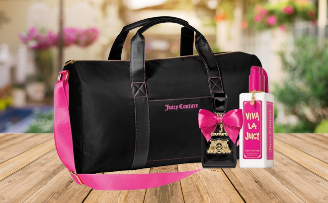 Juicy Couture Elixir Lotion and Duffle Bag 3 Piece Set