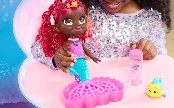Just Play Disney Junior Bubbles Fun Ariel Doll and Accessories