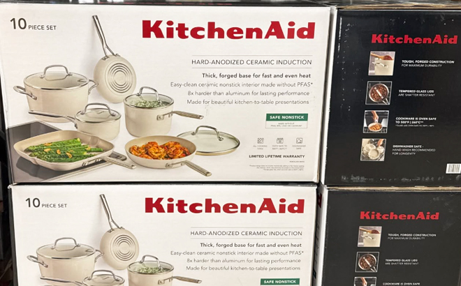 KitchenAid 10 Piece Hard Anodized Ceramic Induction Cookware Set KitchenAid 10 Piece Hard Anodized Ceramic Induction Cookware Set