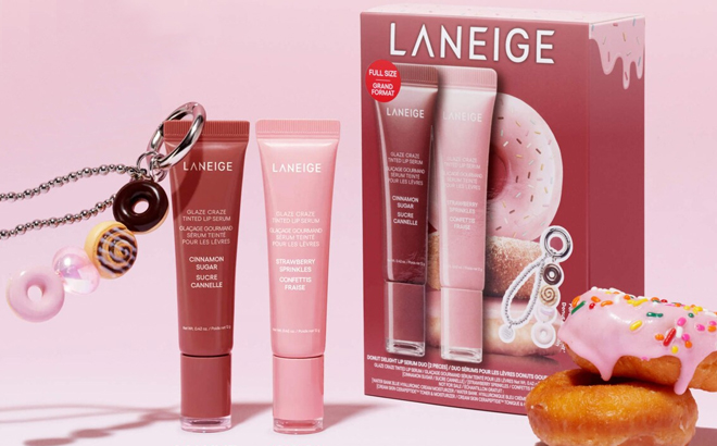 Laneige Glaze Craze Donut Delight Hydrating Tinted Lip Serum Duo
