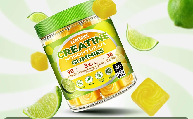 Leaforce Creatine Monohydrate Gummies for Men Women
