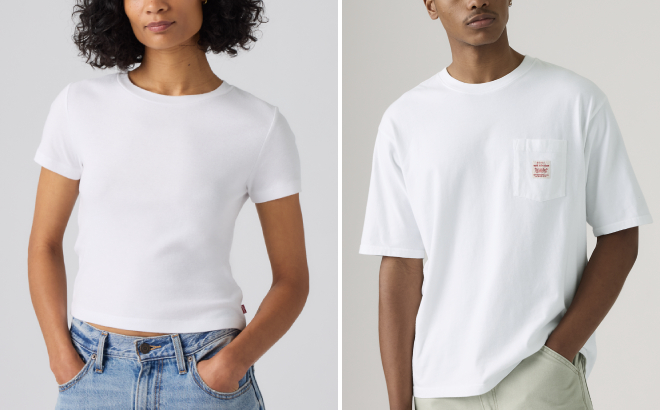 Levis Essential Sporty T Shirt and Workwear T Shirt