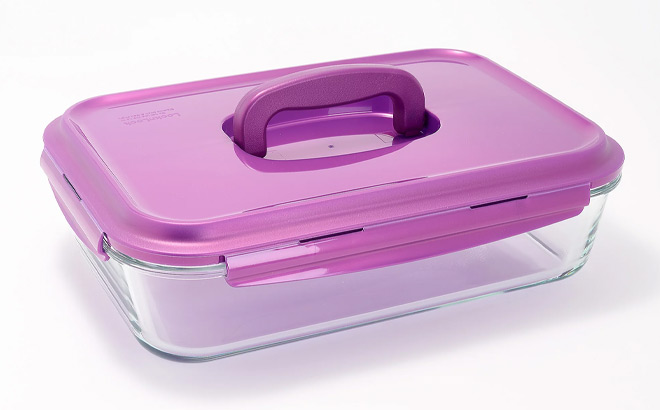 LocknLock Glass Dish with Handle Lid LocknLock Glass Dish with Handle Lid