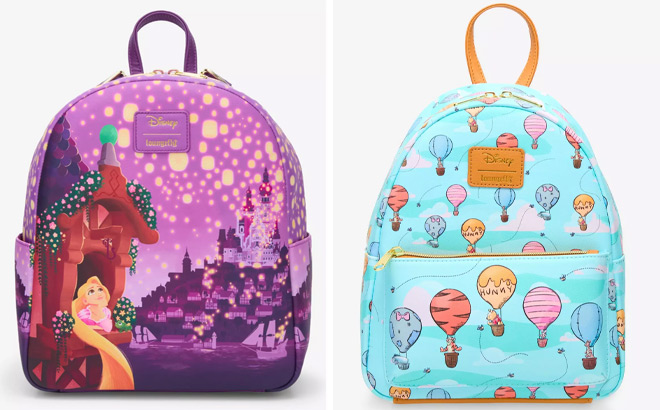 Loungefly Disney Tangled Mini Backpack and Winnie The Pooh Mini Backpack Loungefly Disney Tangled Mini Backpack and Winnie The Pooh Mini Backpack