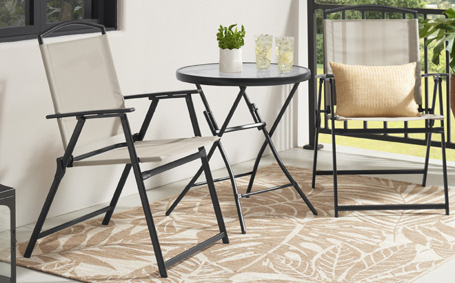 Mainstays 3 Piece Outdoor Bistro Set Mainstays 3 Piece Outdoor Bistro Set