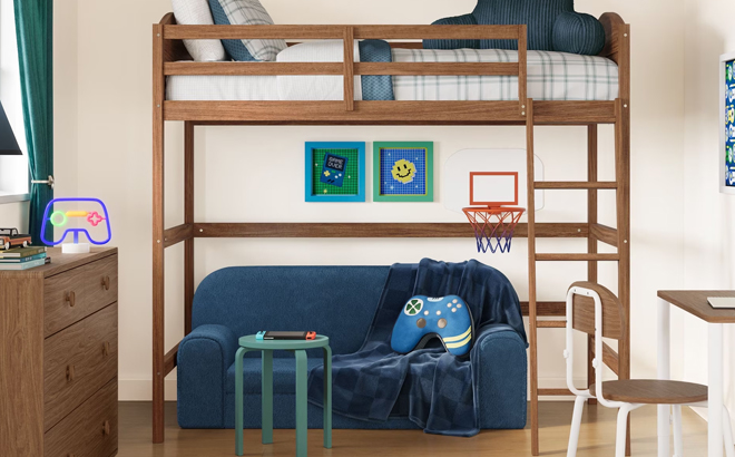 Mainstays Kids Twin Wood Loft Bed Mainstays Kids Twin Wood Loft Bed