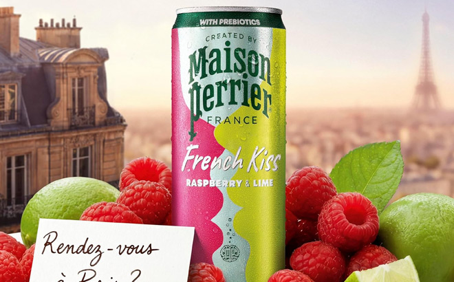 Maison Perrier French Kiss Raspberry and Lime Sweetened Sparkling Juice